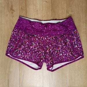 Lululemon Speed Up Paradise Geo Regal Plum Shorts